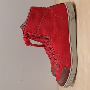 Vintage Gucci GG Monogram Red Sneakers